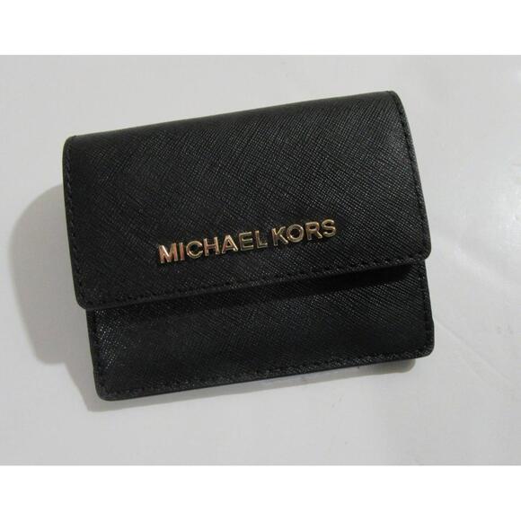 Michael Kors Jet Set Travel Leather Card Case ID Key Holder - Picture 1 of 7
